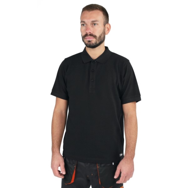 Beta Workwear 7552N Three-button work polo shirt, made from piqué cotton, 200 g/m2, black XS, S, M, L, XL, XXL, XXXL