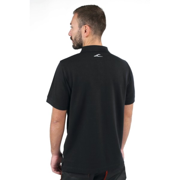 Beta Workwear 7552N Three-button work polo shirt, made from piqué cotton, 200 g/m2, black XS, S, M, L, XL, XXL, XXXL