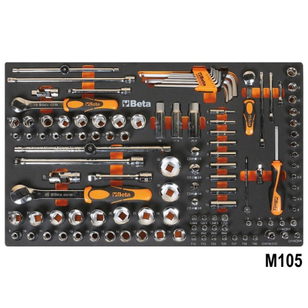BETA  5988H/7M Assortment of 333 tools for car repairs in EVA foam trays