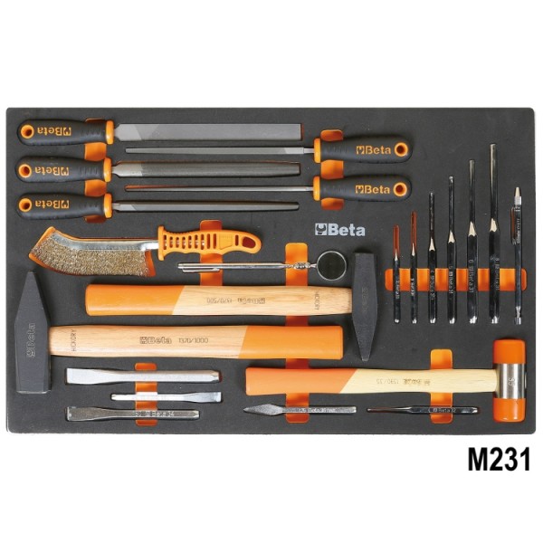 BETA  5988H/7M Assortment of 333 tools for car repairs in EVA foam trays