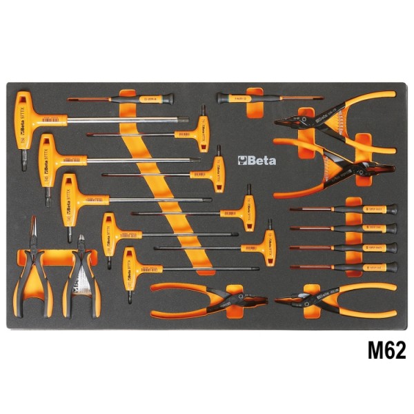 BETA  5988H/7M Assortment of 333 tools for car repairs in EVA foam trays