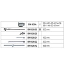 BETA Tools BW 928E/C17 Assortment of 12 hexagon sockets and 5 accessories, in plastic case