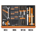 BETA Tools 5988U/7M Assortment of 215 tools for universal use in EVA foam trays