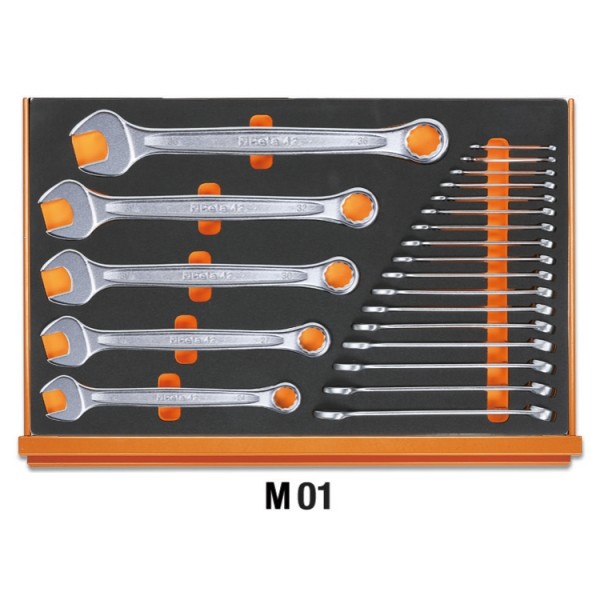 BETA Tools 5988U/7M Assortment of 215 tools for universal use in EVA foam trays