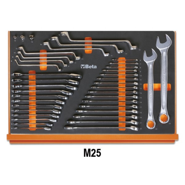 BETA Tools 5988L/4M Assortment of 273 tools for car repairs in EVA foam trays