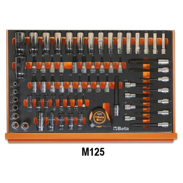 BETA Tools 5988L/4M Assortment of 273 tools for car repairs in EVA foam trays