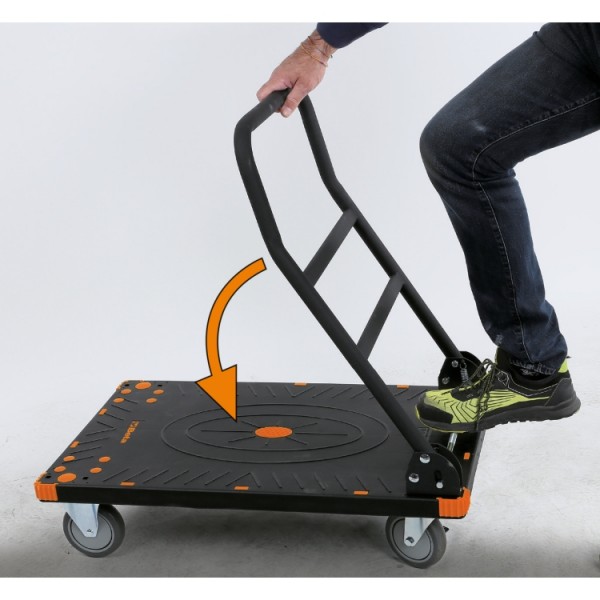 BETA Tools C48P Folding tool trolley, Retractable handle for quick, compact storage, Max capacity: 300 kg