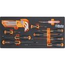 Beta Tools BW 2200E/21 Portable tool chest with assortment of 159 tools, integrated soft foam tray. Wrenches, pliers, nippers, knives