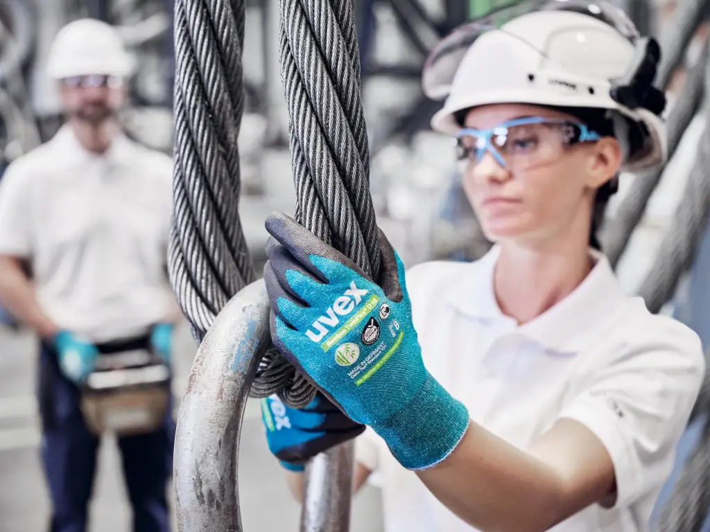 uvex Bamboo TwinFlex® D xg, Comfort, sensitivity and cut protection level D protective PPE Safety gloves thanks to Bamboo TwinFlex technology, Available Sizes: 6-12