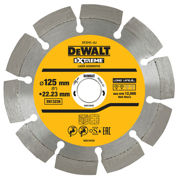 DeWalt 125mm Building Mats/Concrete Laserwelded