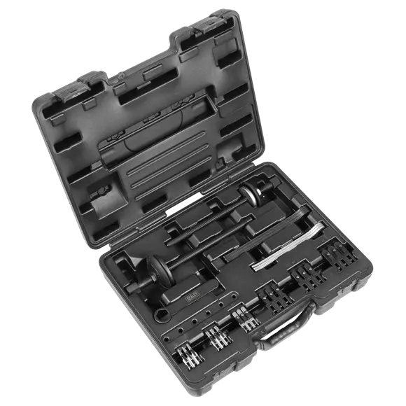 Sealey PS110 Deep Groove Bearing Puller Set, suitable for gearboxes, electric motors, agricultural machinery and general machinery.