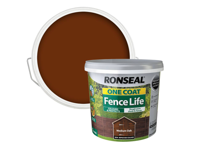 One Coat Fence Life Medium Oak 5 litre
