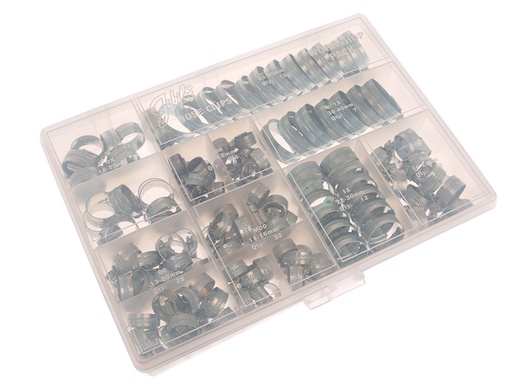 [JUBHCP] Workshop Pack 143 Assorted Hose Clips (Mild Steel)