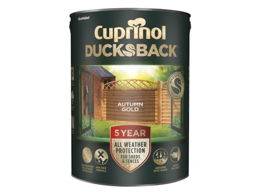 [CUPDBAG5L] Ducksback 5 Year Waterproof for Sheds & Fences Autumn Gold 5 litre