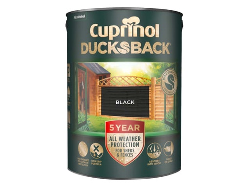 [CUPDBBL5L] Ducksback 5 Year Waterproof for Sheds & Fences Black 5 litre
