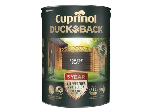 [CUPDBFO5L] Ducksback 5 Year Waterproof for Sheds & Fences Forest Oak 5 litre