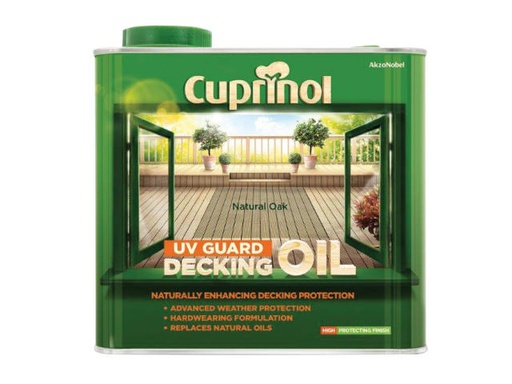 [CUPDONO25L] UV Guard Decking Oil Natural Oak 2.5 litre