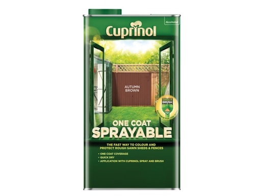 [CUPNSFTAB5L] One Coat Sprayable Fence Treatment Autumn Brown 5 litre