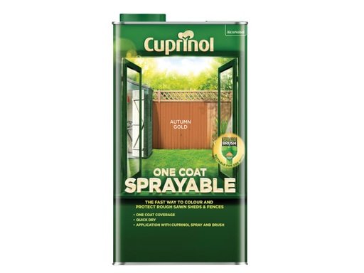 [CUPNSFTAG5L] One Coat Sprayable Fence Treatment Autumn Gold 5 litre