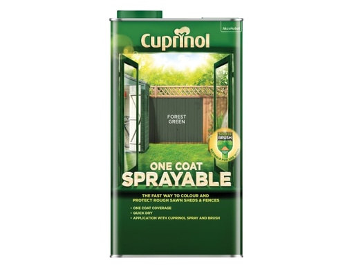 [CUPNSFTFG5L] One Coat Sprayable Fence Treatment Forest Green 5 litre
