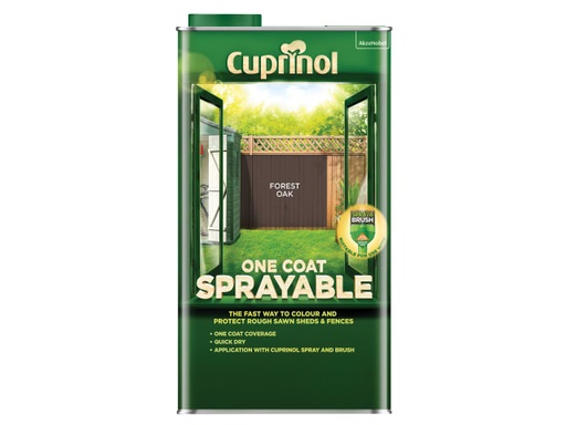 [CUPNSFTFO5L] One Coat Sprayable Fence Treatment Forest Oak 5 litre