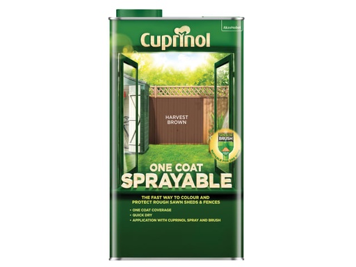 [CUPNSFTHB5L] One Coat Sprayable Fence Treatment Harvest Brown 5 litre