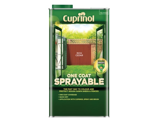 [CUPNSFTRC5L] One Coat Sprayable Fence Treatment Rich Cedar 5 litre