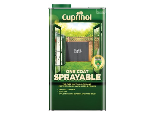 [CUPNSFTSC5L] One Coat Sprayable Fence Treatment Silver Copse 5 litre