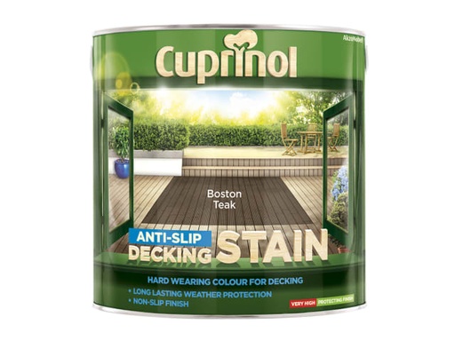 [CUPUTDSBT25L] Anti-Slip Decking Stain Boston Teak 2.5 litre