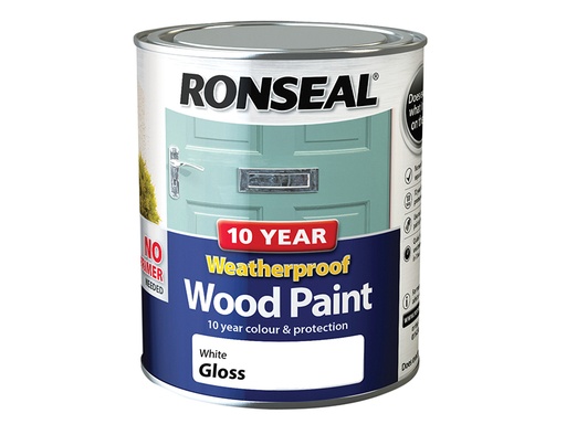 [RSL38773] 10 Year Weatherproof Wood Paint White Gloss 750ml