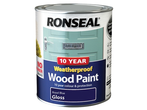 [RSL38777] 10 Year Weatherproof Wood Paint Royal Blue Gloss 750ml