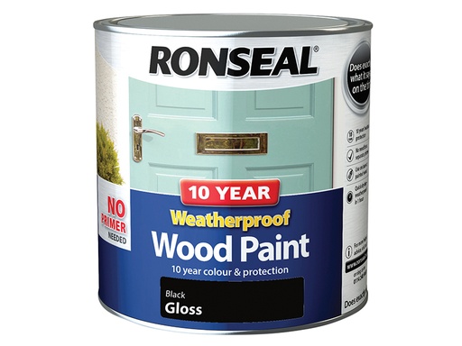 [RSL38781] 10 Year Weatherproof Wood Paint Black Gloss 2.5 litre