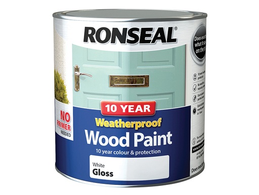 [RSL38782] 10 Year Weatherproof Wood Paint White Gloss 2.5 litre