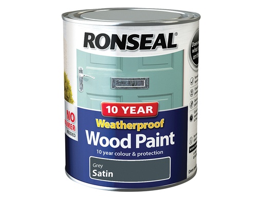[RSL38789] 10 Year Weatherproof Wood Paint Grey Satin 750ml