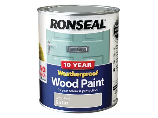 [RSL38791] 10 Year Weatherproof Wood Paint Grey Stone Satin 750ml