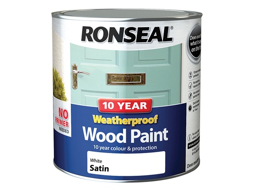 [RSL38795] 10 Year Weatherproof Wood Paint White Satin 2.5 litre