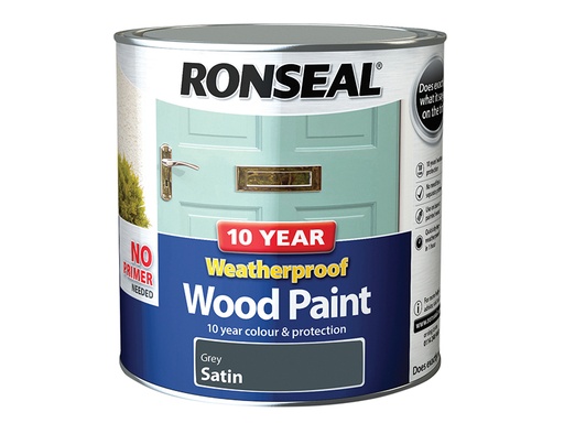[RSL38796] 10 Year Weatherproof Wood Paint Grey Satin 2.5 litre