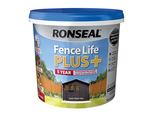 [RSLFLPPCTBO5] Fence Life Plus+ Tudor Black Oak 5 litre