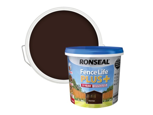 [RSLFLPPDO5L] Fence Life Plus+ Dark Oak 5 litre