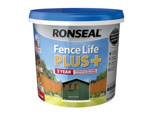 [RSLFLPPFG5L] Fence Life Plus+ Forest Green 5 litre