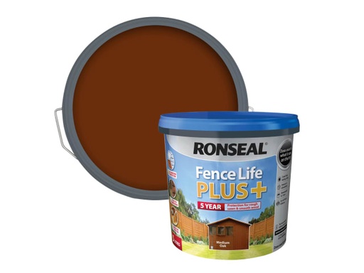 [RSLFLPPMO5L] Fence Life Plus+ Medium Oak 5 litre
