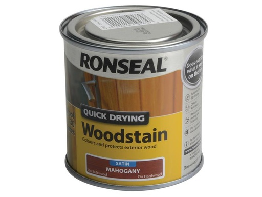 [RSLQDWSM250] Quick Drying Woodstain Satin Mahogany 250ml