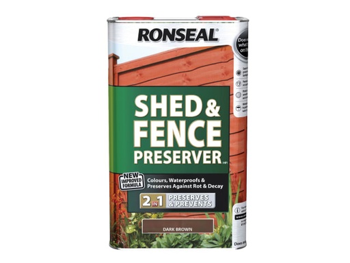 [RSLSFDB5L] Shed & Fence Preserver Dark Brown 5 litre