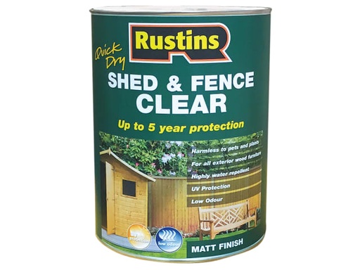 [RUSECWP5L] Quick Dry Shed and Fence Clear Protector 5 litre