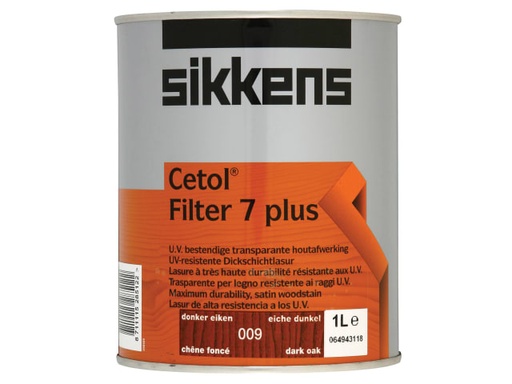 [SIKCF7PDO1L] Cetol Filter 7 Plus Translucent Woodstain Dark Oak 1 litre