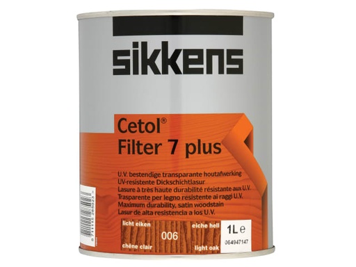 [SIKCF7PLO1L] Cetol Filter 7 Plus Translucent Woodstain Light Oak 1 litre