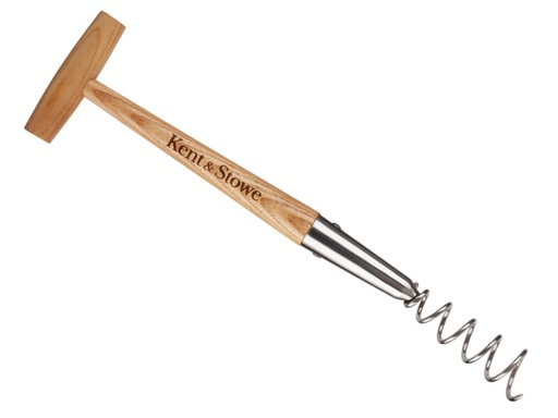 [K/S70100628] Stainless Steel Hand Corkscrew Weeder, FSC®