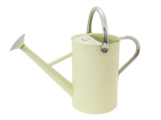 [K/S34898] Metal Watering Can Vintage Cream 4.5 litre