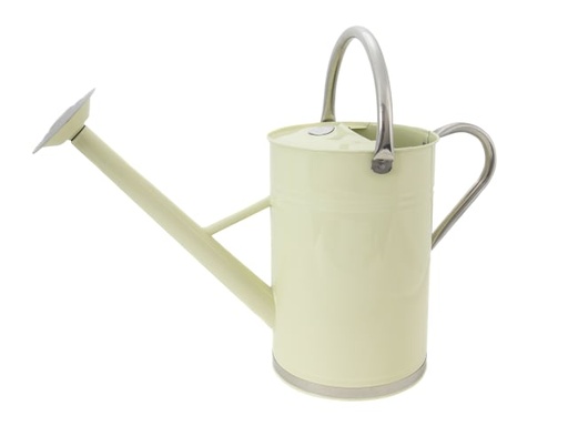 [K/S34899] Metal Watering Can Vintage Cream 9 litre