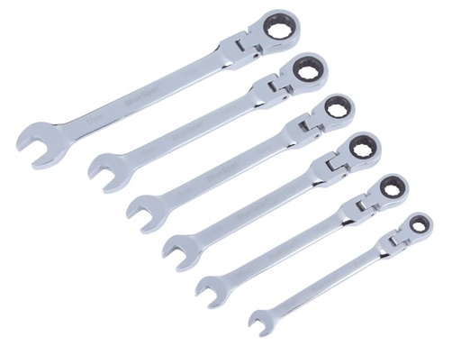 [B/S4312] Flexible Head Ratchet Set, 6 Piece